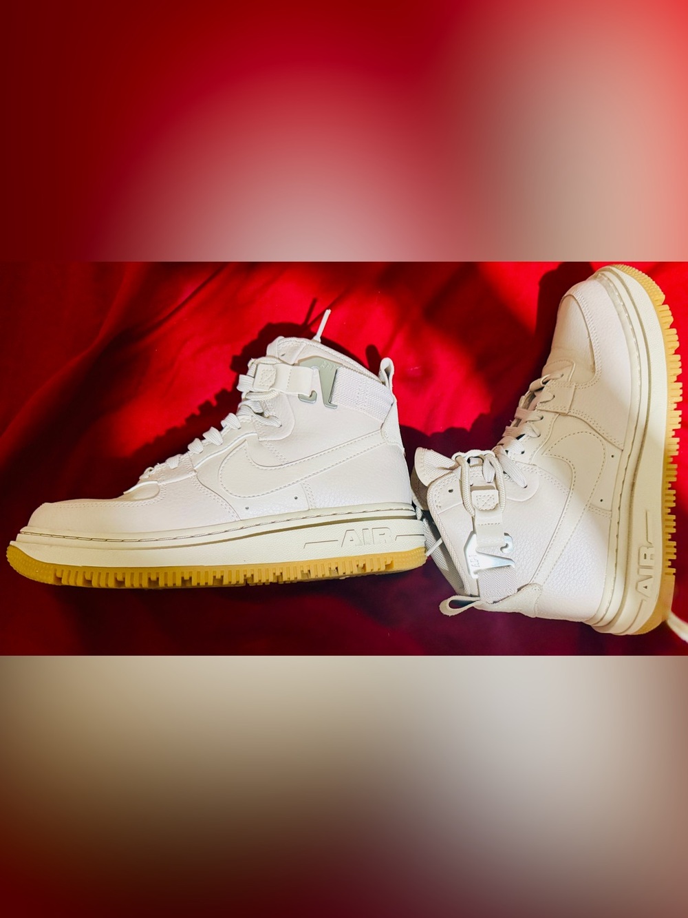 Nike Kids Air Force 1 High Top Sneakers - Sail/Gum